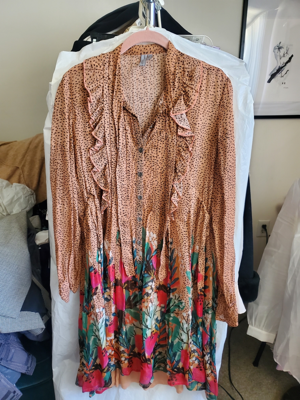 Anthropologie Blnk London Eirena Petite Shirt Dress